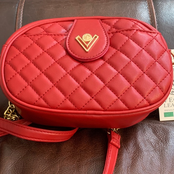 Valentino Orlandi Handbags - Valentino Orlandi Red Quilted Crossbody Bag